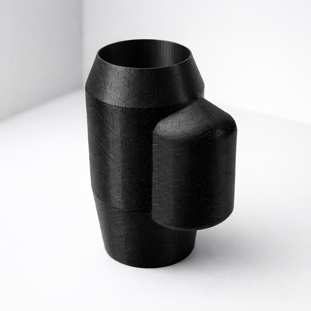Closed Handle Tumbler (Cubes Pattern) With 20 oz Stainless Steel Tumbler